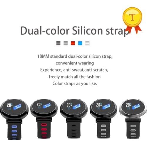 2018 best gift to wife girlfriend dual color silicon strap belt smart bracelet fitness tracker band with precise heart rate test