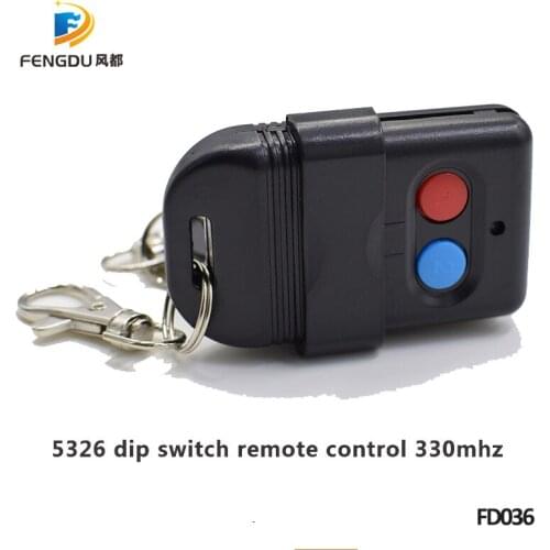 Malaysia 5326 330mhz dip switch auto gate remote control,transmitter,keyfob with metal sliding cover