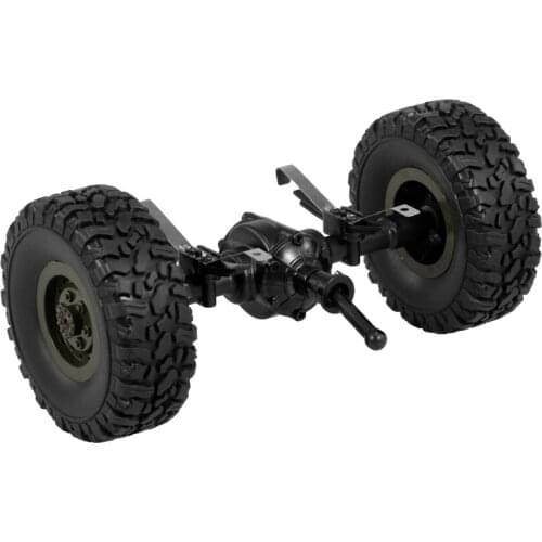 Rear Bridge Axle Shaft Assembly with Tire Wheel for JJR/C Q60 1/16 RC Off-road Crawler Military Truck Army RC Car Accessories