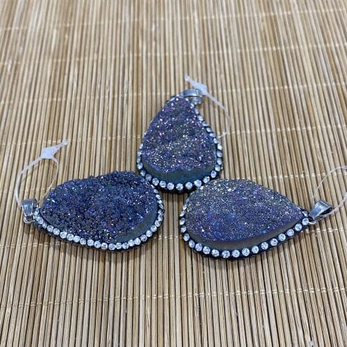 Irregular Drop-shaped Popular Crystal Pendants Can Be Used for Handmade Necklaces and Earrings Inlaid with Exquisite Diamonds