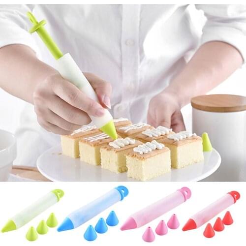 2019 Hot New 1PC Food Grade Silicone Food Writing Pen Chocolate Cake Decorating Tools Cream Cup Icing Piping Nozzles Mold Decor