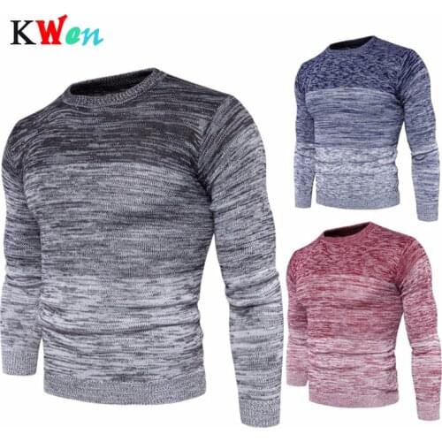 New Mens Round Neck Warm Sweater Plus Size Fashion Men Long Sleeve Pullover Sweater For Male M-3XL Autumn Winter Clothing