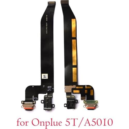 New original Micro USB type C Charger Flex Cable/Microphone USB Charging Port Module for Oneplus 5T 1+ 5T A5010