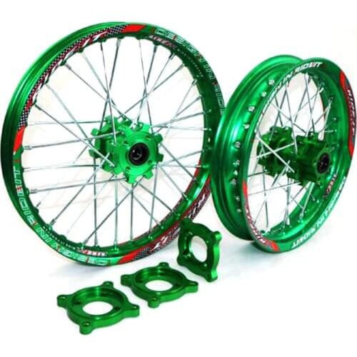 15mm Front 1.40-14 Rear 1.85-12 inch Wheel Rim with CNC Hub For KAYO HR-160cc TY150CC Dirt Pit bike 12/14 inch wheel