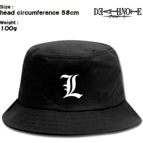 Women Men Panama Bucket Cap Anime Death Note Bucket Hat Fashion Harajuku Outdoor Sunscreen Sun Cap Fishing Hat