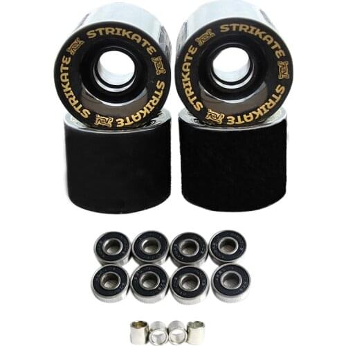 New-STRIKATE Durable 4Pcs/Set 60X45mm Skateboard Wheels with Bearing Gasket for Double Warp Action Skateboard Longboard