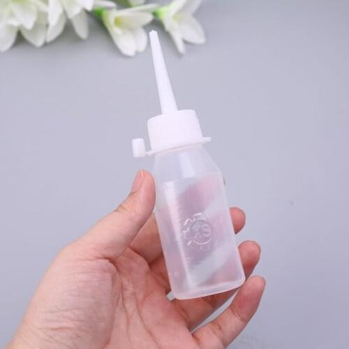 50ml Industrial Glue Gel Oil Applicator Squeeze Bottle Clear White Jet Dispenser QX2E