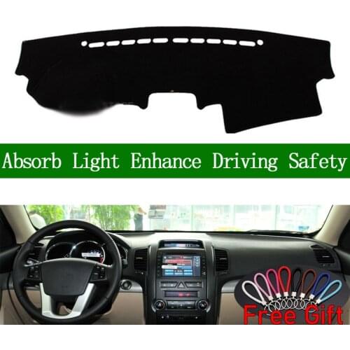 For Kia sorento 2009 2010 2011 2012 Dashboard Cover Sun Shade Non-slip Dash Mat Pad Carpet Car Stickers Interior Accessories
