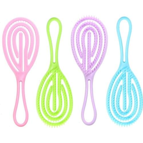 Hair Comb Candy Color Scalp Massage Hair Brush Wet Curly Detangle Comb Detangling Hairbrush Salon Hairdressing Styling Tools