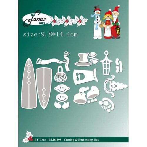Christmas couple with snowman Metal Cutting Dies Cutting Mold Decoration Scrapbook Paper Craft Knife Mold Blade Dies Stencils