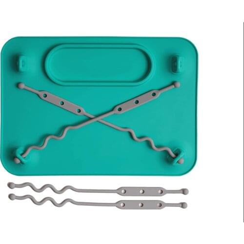 Silicone Suction Placemat Non-Slip Baby Suction Toy Attach Food Grade Silicone Adjustable Baby Toddler Mat BPA Free