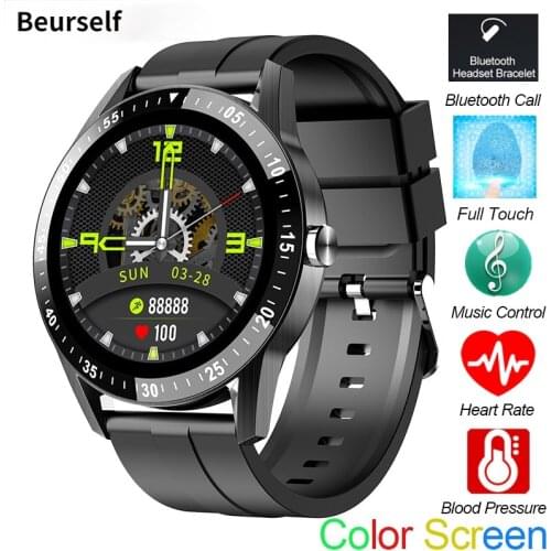 Smart Call Watch S1 Bluetooth Hand Free Touch Color Screen Fitness Tracker Men Women Heart Rate Oxygen Round Music Sport Band