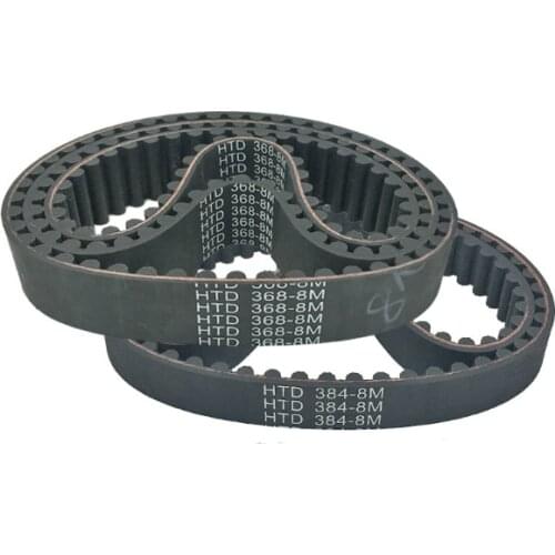 HTD320-8M HTD336-8M HTD344-8M HTD352-8M HTD360-8M HTD368-8M HTD376-8M HTD384-8M Rubber Timing Belt Black 1PC