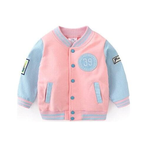 2020 Spring Autumn New Childrens Jackets Kids Boys and Girls Baseball Uniform Coats 2 3 4 5 6 7 8 Years Kids Patchwork Outwear