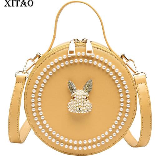XITAO Pearl Fashion Shoulder Bags Women Patchwork New Trendy Korean Version All-match 2021 Minority Elegant Loose Bags WMD2420
