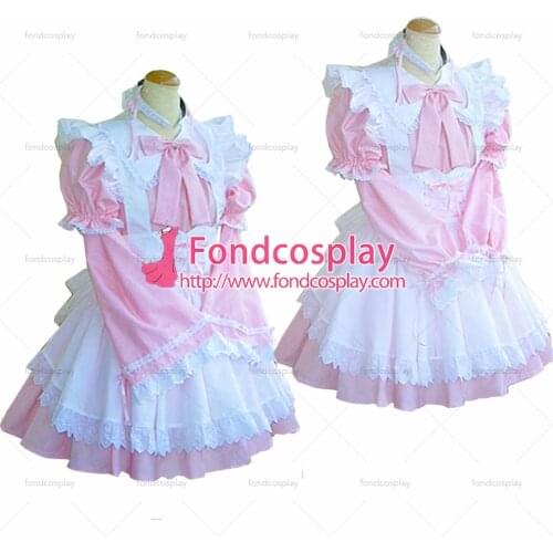 Lockable sissy maid dress cotton uniform Tailor-made [G1615]
