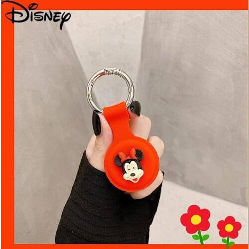 Disney cartoon Mickey Minnie for airtag suitable for Apple protective sleeve anti-lost anti-drop keychain silicone soft