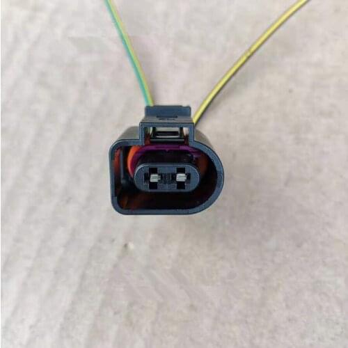 5pcs/lot 2 Pin/Way Electrical Harness Connector Plug With Cable Wire Pigtai For VW Audi A4 A6 A8 Q5 Q7 2004-/2009- 1J0 973 702