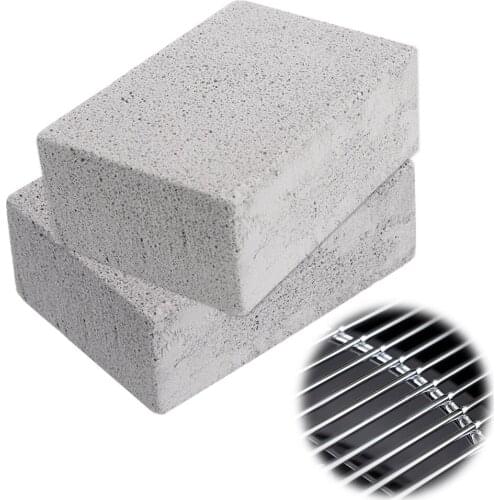2Pcs Barbecue Scraper Griddle Handheld BBQ Grill Cleaning Brick Block Removing Stains Brush BBQ Cleaning Stone