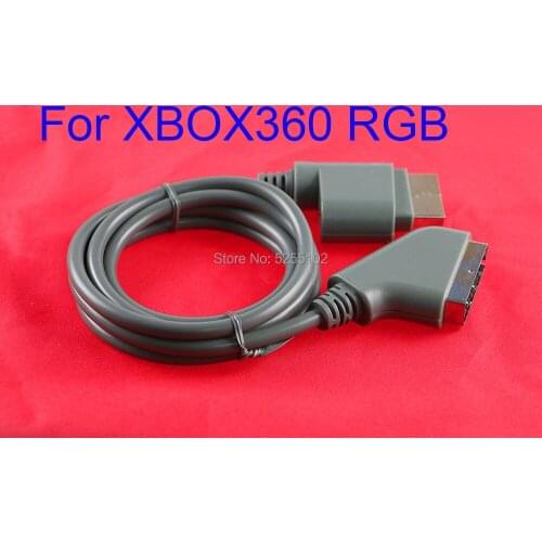 20PCS For Microsoft Xbox 360 1.8m/6FT RGB Scart Video HD TV AV Cable For XBOX 360 Version Game Console Video Cable