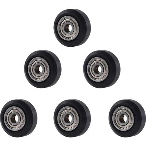 6PCS 3D Printer POM Wheel Plastic Pulley Linear Bearing for Creality Ender 3, Ender 3 Pro, Ender 3 V2, CR-10, CR-10S Series