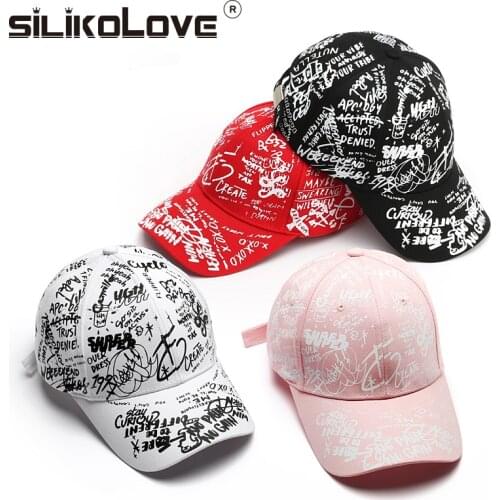 Graffiti Trend Spring Summer Baseball Cap Men Women Hip Hop Visor Wild Student Adjustable Caps
