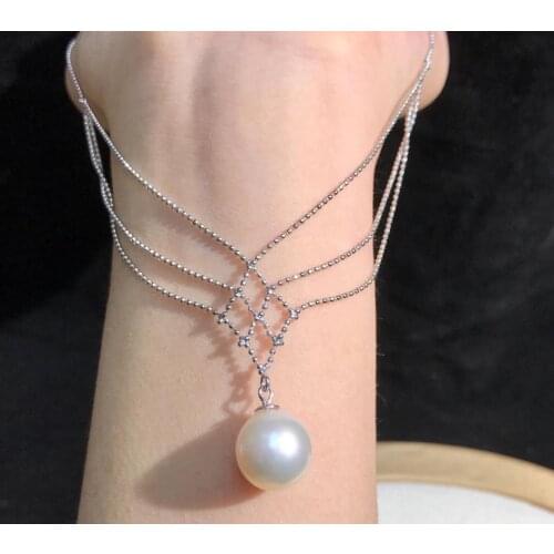 Nice Quality 925 Sterling Silver Necklace Findings Jewelry Base Settings Mountings Parts for Akoya Edison Pearls, Coral, Jade