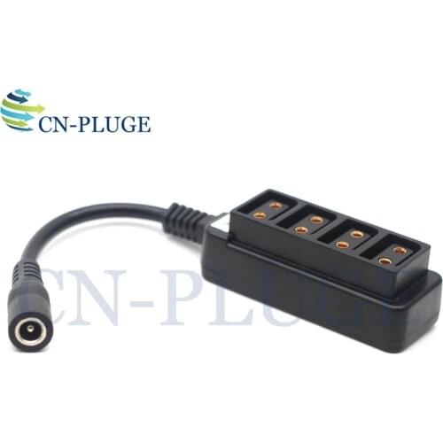 Female DC2.5 to 4-Port P-Tap Female Camera power Supply Cable Distributor DTAP fourway splitter