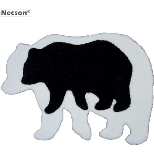 Cute Polar Bear Carpet Black White Grizzly Brown Bear Mat Ursus Panda rug Procyon Procyonidae fur skin print Rug 50X80/80X110CM
