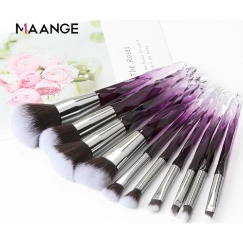 MAANGE 5/10 Pcs Diamond Makeup Brush Set Professional Cosmetic Powder Foundation Eyebrow Eye Shadow Lip Blush Makeup Brushes Kit