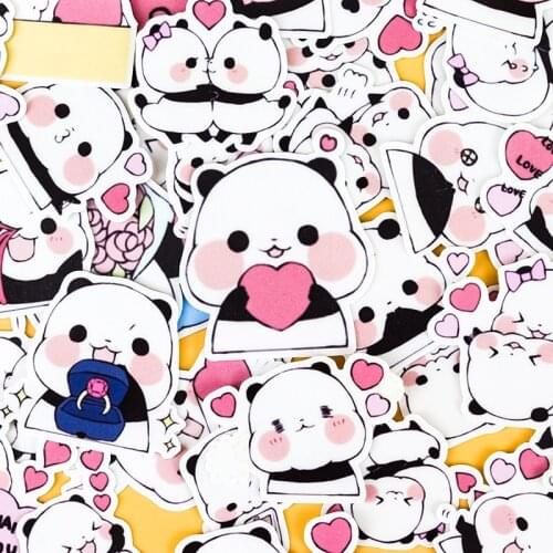 40pcs Creative Cute Self-made panda Animal DIY Stickers Diary Album Decoration scrapbooking child stationery stickers kawii
