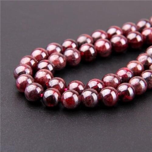 6/8/10/12mm Real Garnet Beads Round Natural Stone Beads Red Garnet Beads For Jewelry Making Making Bracelet Earrings DIY Craft