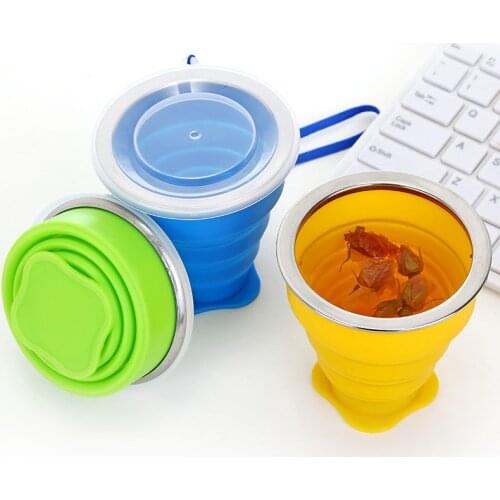 Collapsible Cups New Fashion Travel Silicone Retractable Folding Cup Outdoor Telescopic