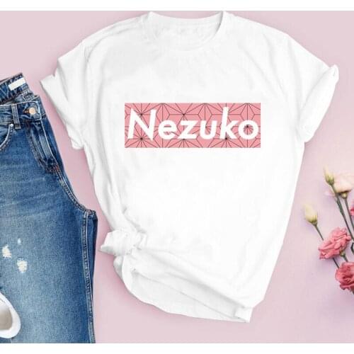New Japanese Anime Demon Slayer Kimetsu No Yaiba T Shirt Women Printed Kawaii Nezuko Tshirt Graphic Tees Female Drop shipping