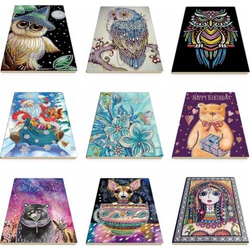 New Arrivals Diamond Painting Notebook DIY Animal Owl Special Shaped Diamond Embroidery Cross Stitch A5 Notebook Diary Book