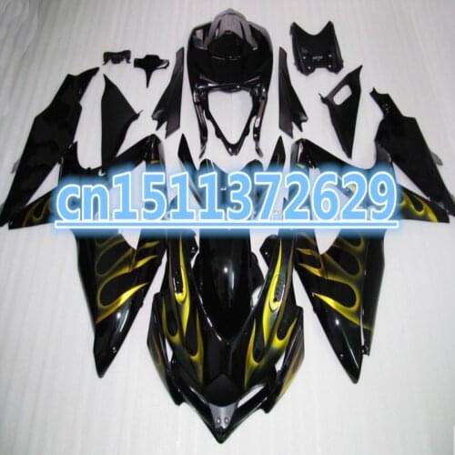 Fairing for suzuki A GSXR600 2009 2008 2010 GSXR750 09 08 10 GSXR 600 750 K8 K9 Fairing parts yellow flame black bodywork