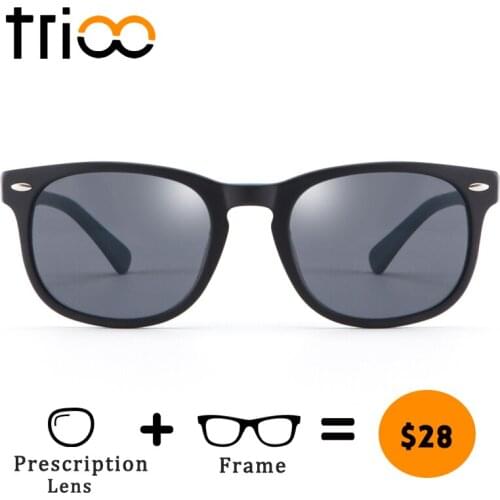 TRIOO Special Mix Color Blue Correction Glasses Shades Classic Brand Designer Black Lens Eyewear Fashion Acetate Eye Glasses