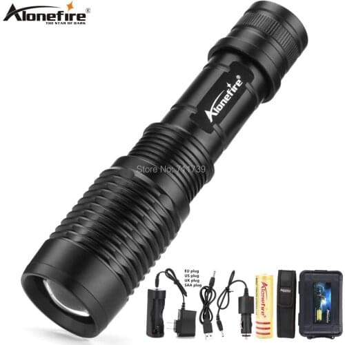 Alonefire H230 Portable Handy Powerful LED Flashlight XML T6 Torch Zoomable linternas Flash Light Pocket LED Lamp