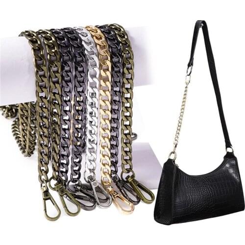 Metal Chain Strap for Bags DIY Handles Crossbody Accessories Detachable Replacement Purse Chain Strap 9.5mm Wide 40cm/120cm Long