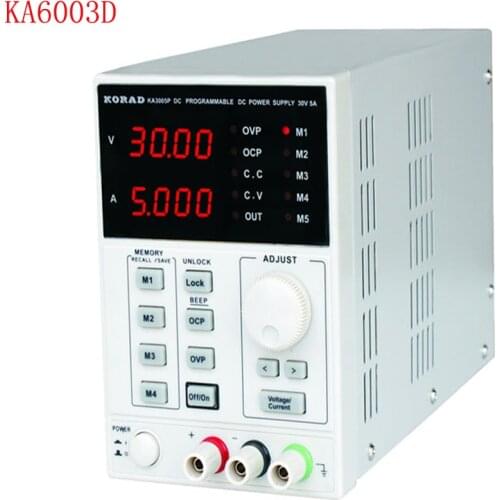 Stabilizers DC Power Supply Voltage Regulators Lab Programmable Adjustable Digital Regulated Power Supply 60V/3A mA KA6003D