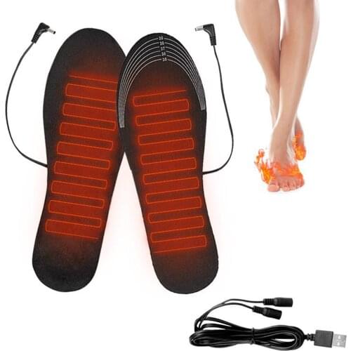 USB Heated Shoes Insoles, Thermal Soles, Winter Foot Warmers, Trimmable Warm Insoles for Men and Women