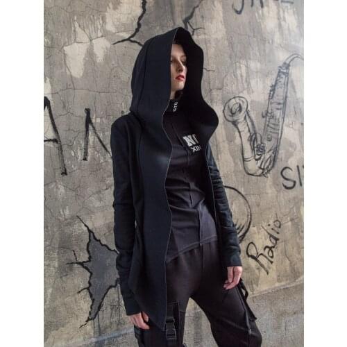 Europe and the United States dark-hat Hoodie BF wind wind irregular Cape Jacket Personality long-sleeved Fashion Jacket