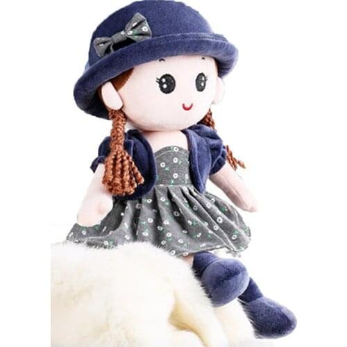 Rag doll girl princess sleeps on pillow bed doll doll doll cute plush toy hug bear