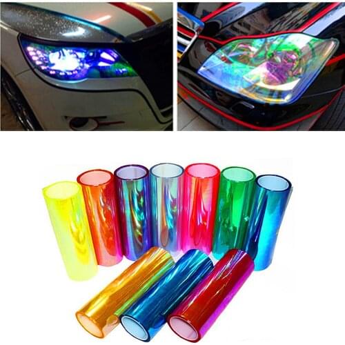 30cm x 100cm Auto Car sticker Tint Headlight Taillight Fog Light Vinyl Smoke Film Sheet Stickers Decals car Cover Automobiles
