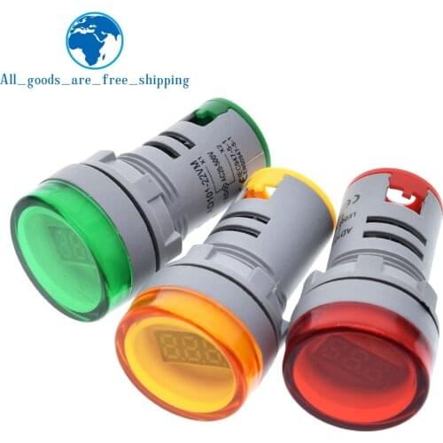 TZT 22MM AD16 type AC60-500V Mini Voltage Meter LED Digital Display AC Voltmeter Indicator Light/Pilot Lamp Red Green Yellow