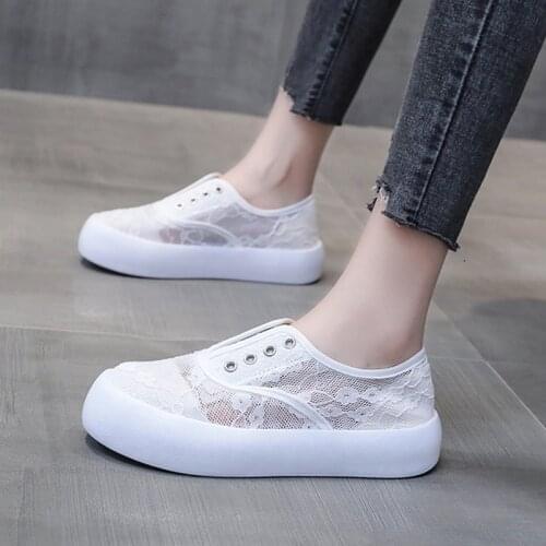 Womens shoes fashion new breathable womens sports shoes thick soled outdoor board shoes mesh casual womens shoes