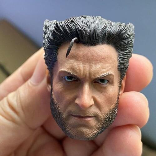 1/6 Hugh Jackman Head Sculpt Male Soldier Head Carving Model Fit 12'' Action Figure Body Dolls