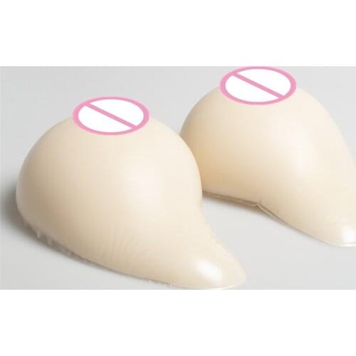 1800g/pair Cosplay Boobs Fake Breast Crossdresser Breast Form Silicone Tits Enhancers Artificial Lifelike White Boobs