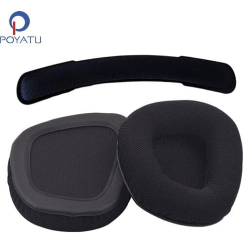 POYATU Ear Pads Headphone Earpads For Corsair VOID PRO RGB Wireless SE Earmuff Replacement Cushion Leather Cover Repair Parts