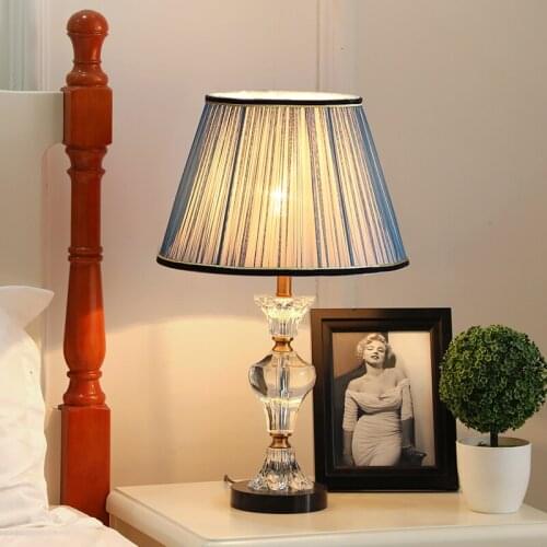 Free Shipping Crystal Table Lamp for Bedroom Bedside Lamp European Modern Wedding Decoration Living Room Nordic Table Lamp